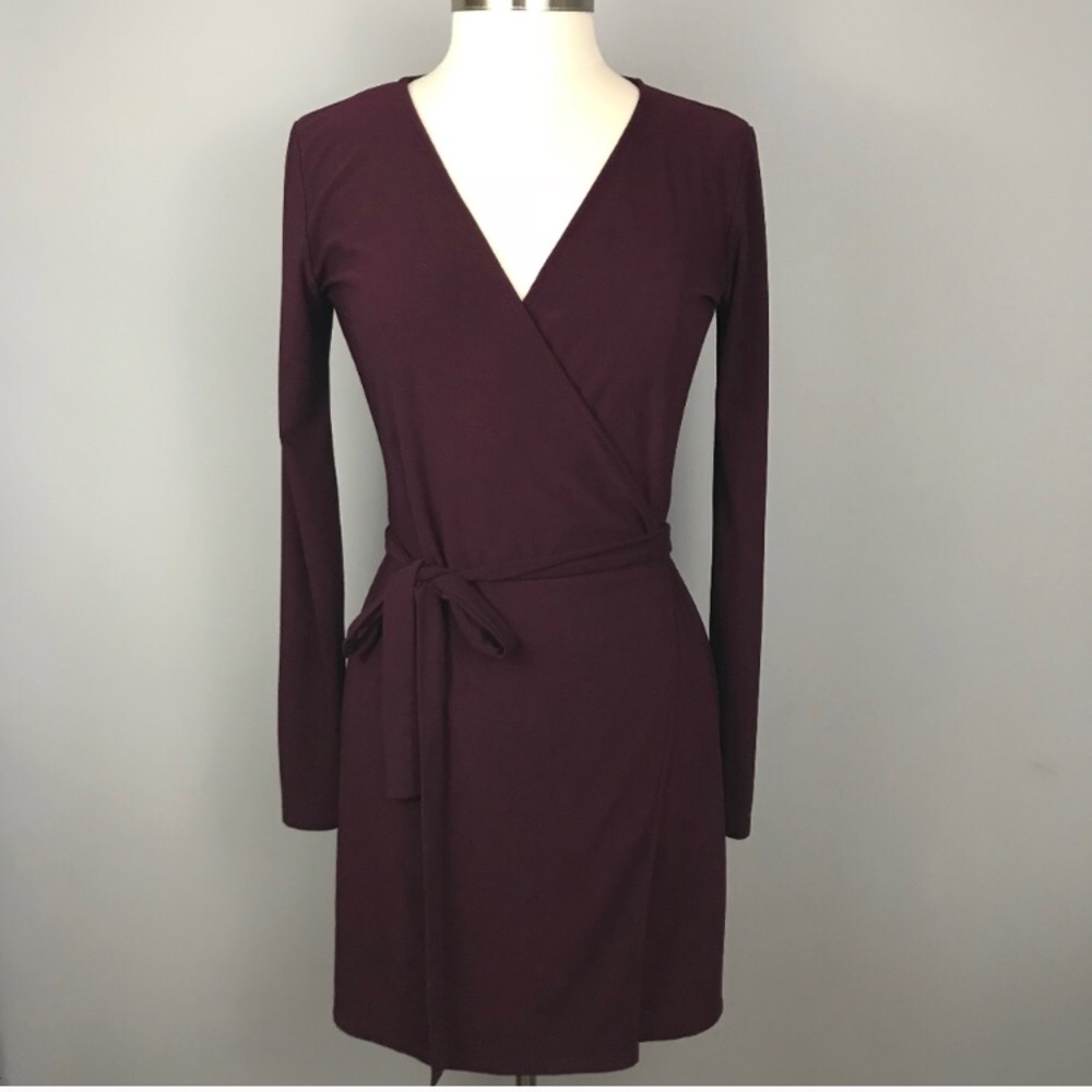 Keith long sleeve wrap burgundy